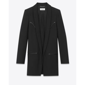 SAINT LAURENT WESTERN-STYLE JACKET IN WOOL GABARDI